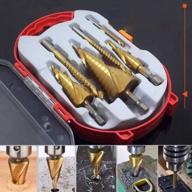 Brocas Titânio Kit 6 Peças Com Caixa Organizadora | Fast Holes