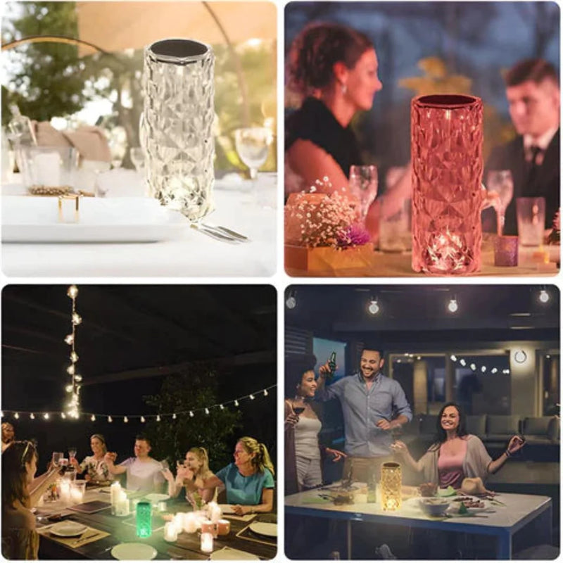 Luminária De Cristal Com 16 Cores Sensível ao Toque