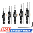 Brocas Escareadoras Em Titânio | Conjunto Com 5 Peças