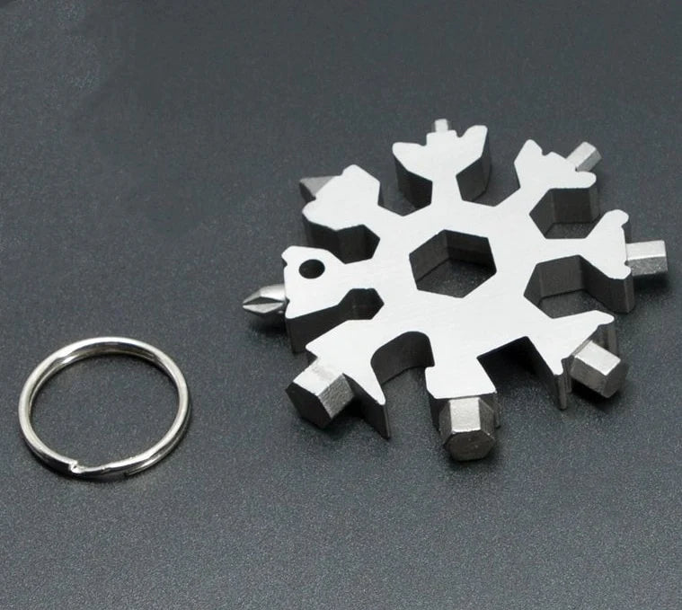 Chave Multifuncional Floco de Neve 18 Em 1 | Snowflake Tool